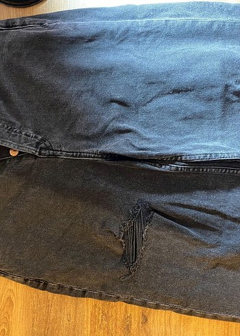 H&M Düğmeli Gri Kadın Denim Jean