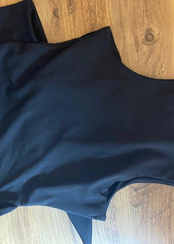Zara Siyah Midi Sporcu kumaş crop