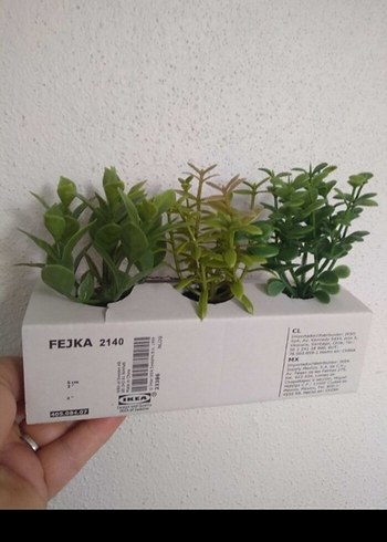 Ikea Yeşil Yapay Bitki Dekorasyonu,3 adet