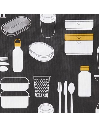 Ikea Gri Desenli Kadın Günlük Omuz Çantası