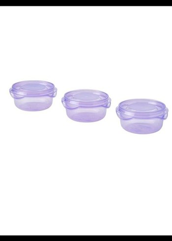 Pastel Mor Plastik Saklama Kapları Seti