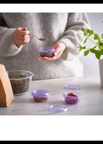 Ikea Pastel Mor Plastik Saklama Kapları Seti