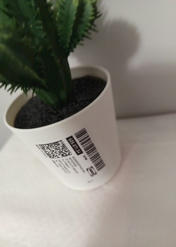 Ikea Beyaz Saksıda Yapay Kaktüs Dekorasyonu