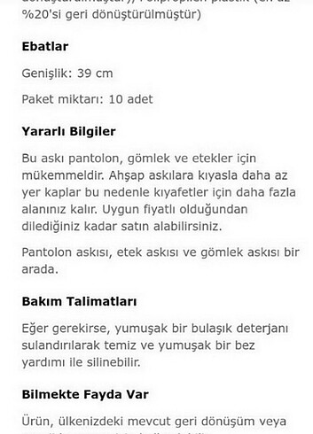  Beden Renk IKEA, dolap düzenleyici aski,10 adet ????