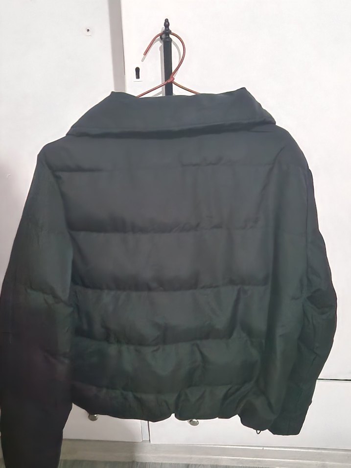 Siyah Fermuarlı Kadın Kışlık Mont - Görsel 3