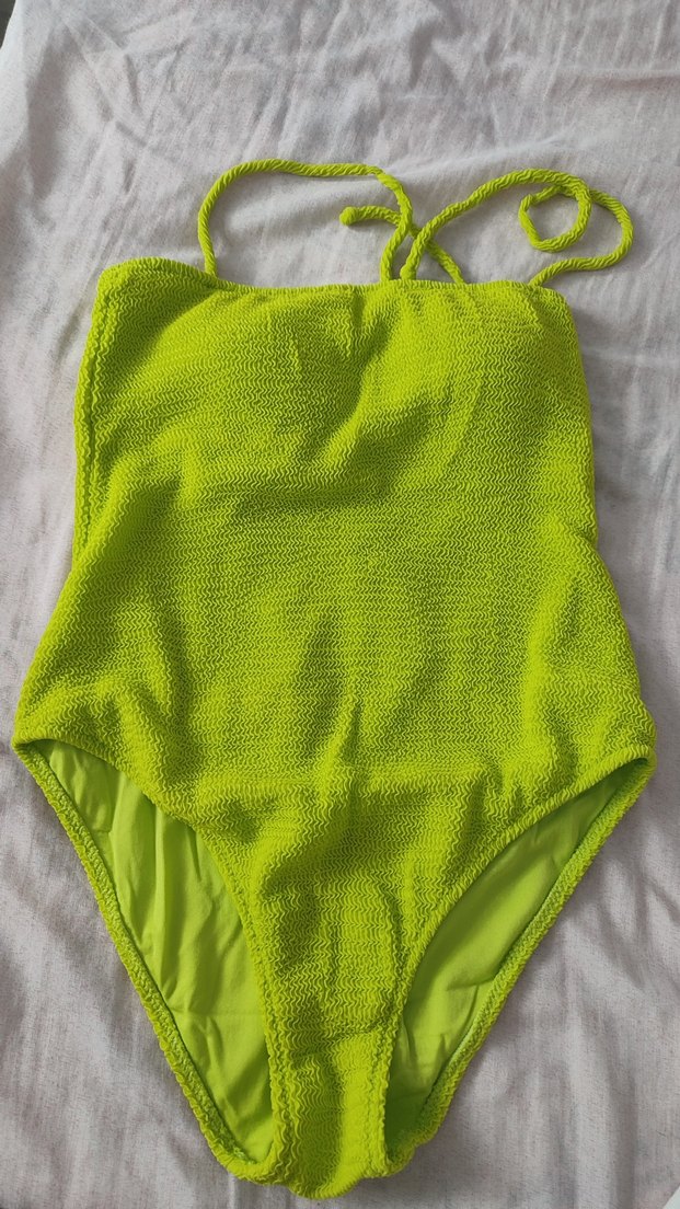 Yeşil Örgü Kadın Mayo - Görsel 2