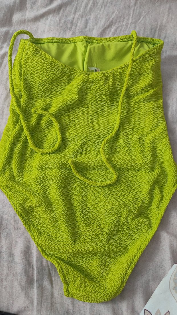 Yeşil Örgü Kadın Mayo - Görsel 3