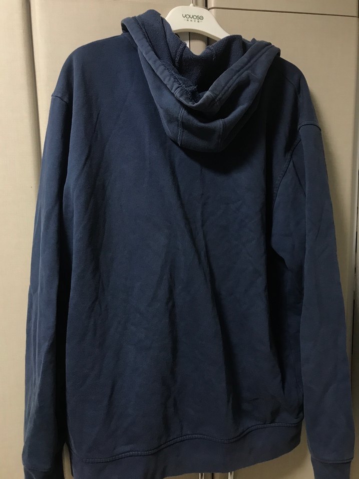 Kapüşonlu Fermuarlı Mavi Erkek Sweatshirt - Görsel 4