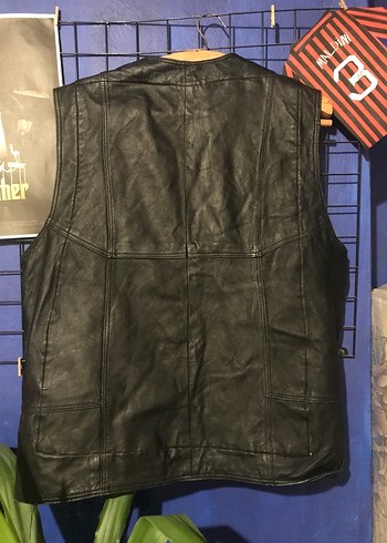 Gerçek deri motorcu yelek - Görsel 3