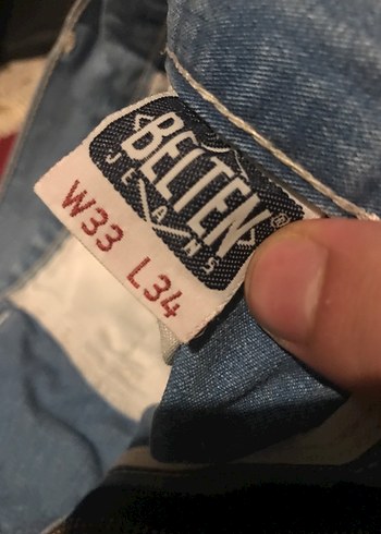 Yılan Desenli Baggy Mavi Kot Pantolon - Görsel 4