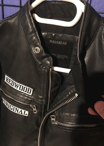 Deri Motorcu ceketi black label patch - Görsel 5