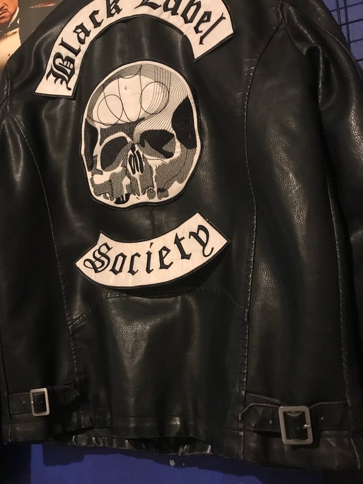 Deri Motorcu ceketi black label patch - Görsel 3