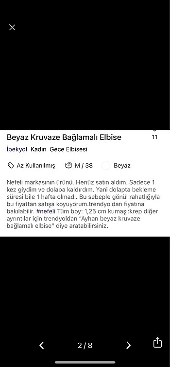 ipekyol Nefeli beyaz kruvaze bağlamalı elbise