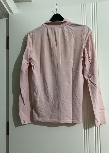 U.S Polo Assn. Uzun Kollu Pembe Kız Polo Tişört
