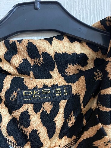 m Beden camel Renk DSK leopar elbise