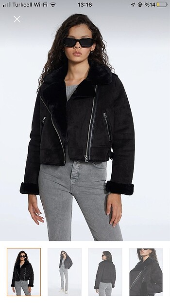 xs Beden siyah Renk Stradivarius siyah biker ceket