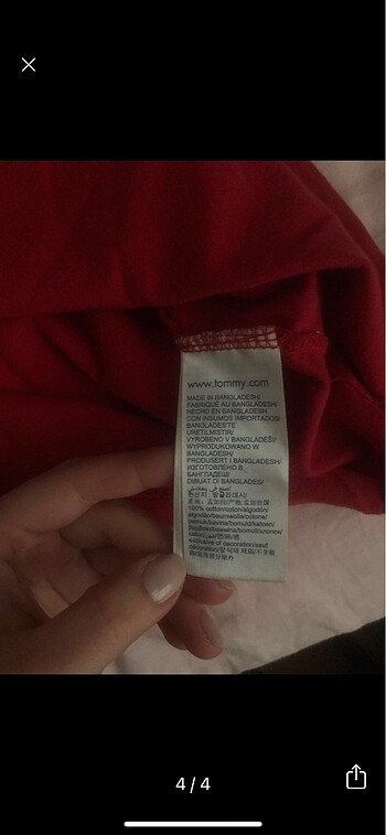 s Beden kırmızı Renk tommy tshşrt
