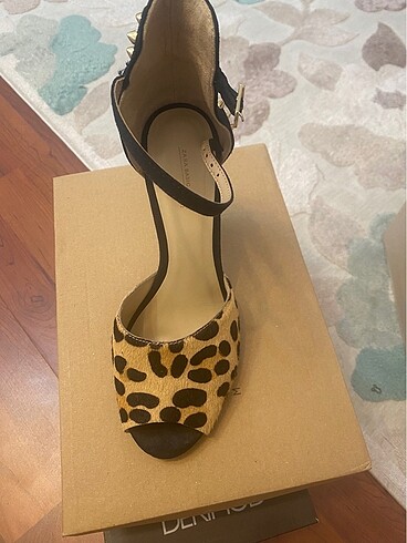 Zara Zara leopar siyah ayakkabi