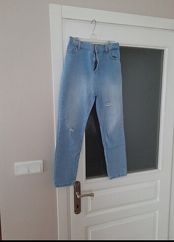 11-12 Yaş Beden çeşitli Renk 4 adet kız çocuk kot pantolon
