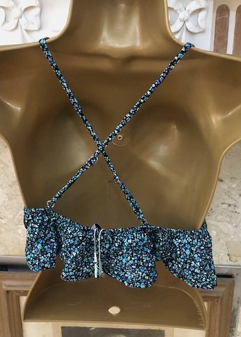 Mavi Tie-Dye Bohem Mini Büstiyer - Görsel 3