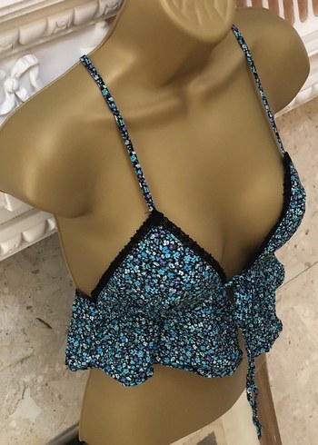 Mavi Tie-Dye Bohem Mini Büstiyer - Görsel 2