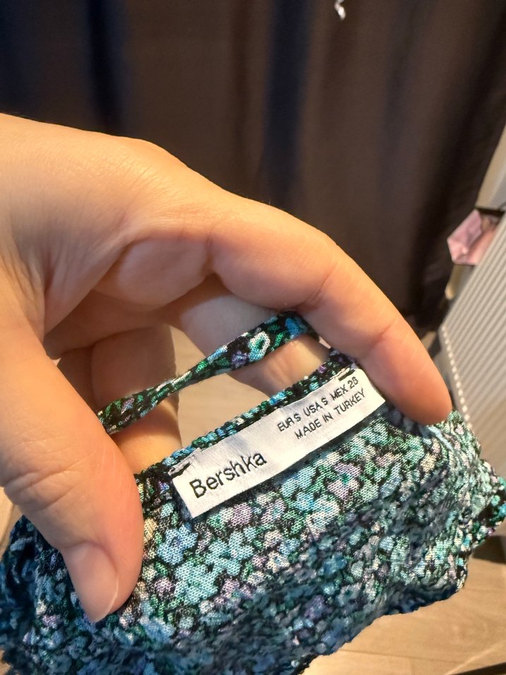 Mavi Tie-Dye Bohem Mini Büstiyer - Görsel 4