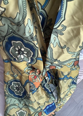 Sarı Desenli Bohem Kadın Tulum - Görsel 4