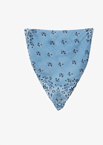Stradivarius Kadın MaviStraplez Bandana Bluz - Görsel 6