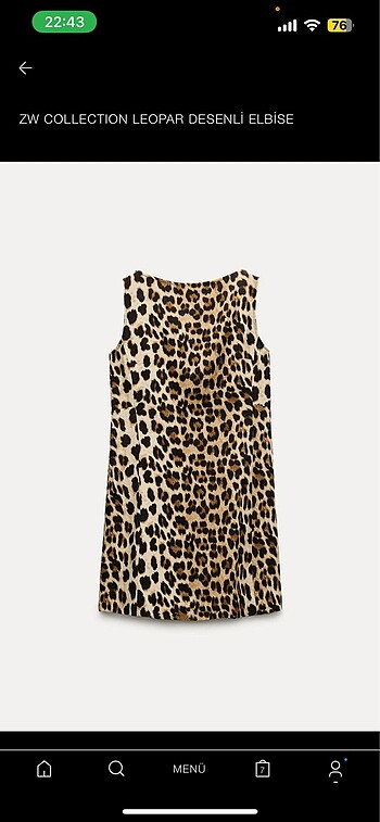 Zara leopar elbise