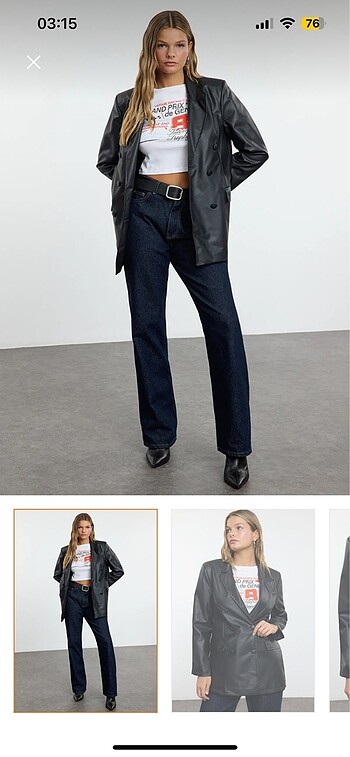 Trendyol & Milla Milla deri blazer