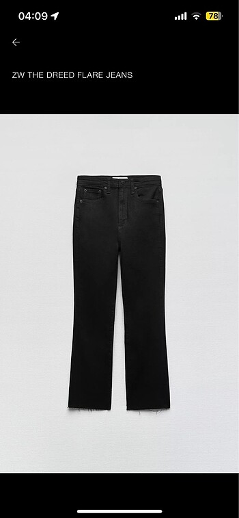 Siyah flare jean