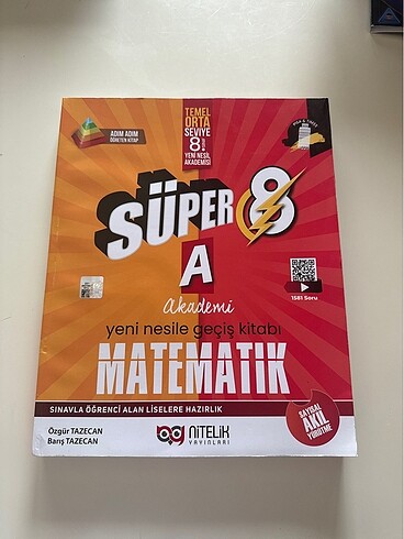 Nitelik Yayınları Süper 8 Lgs Matematik A Yeni Nesile Geçiş Kita