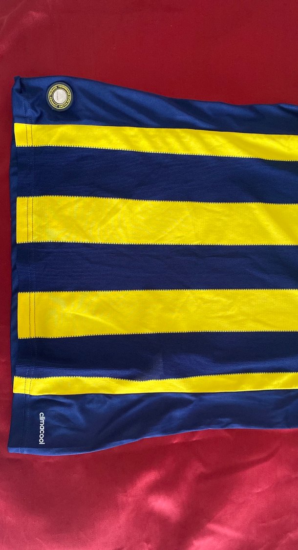 Adidas Unicex Sarı-Lacivert Çizgili Spor Forma - Görsel 2