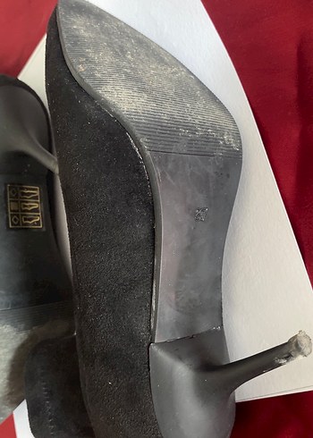 Siyah Süet Stiletto Topuklu Kadın Bot - Görsel 5