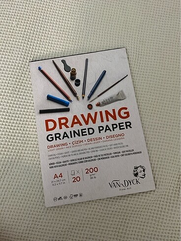 Drawing Grained Paper - A4 20 sayfa 200m2