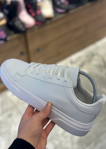 Beyaz Bağcıklı Erkek Sneaker - Görsel 2