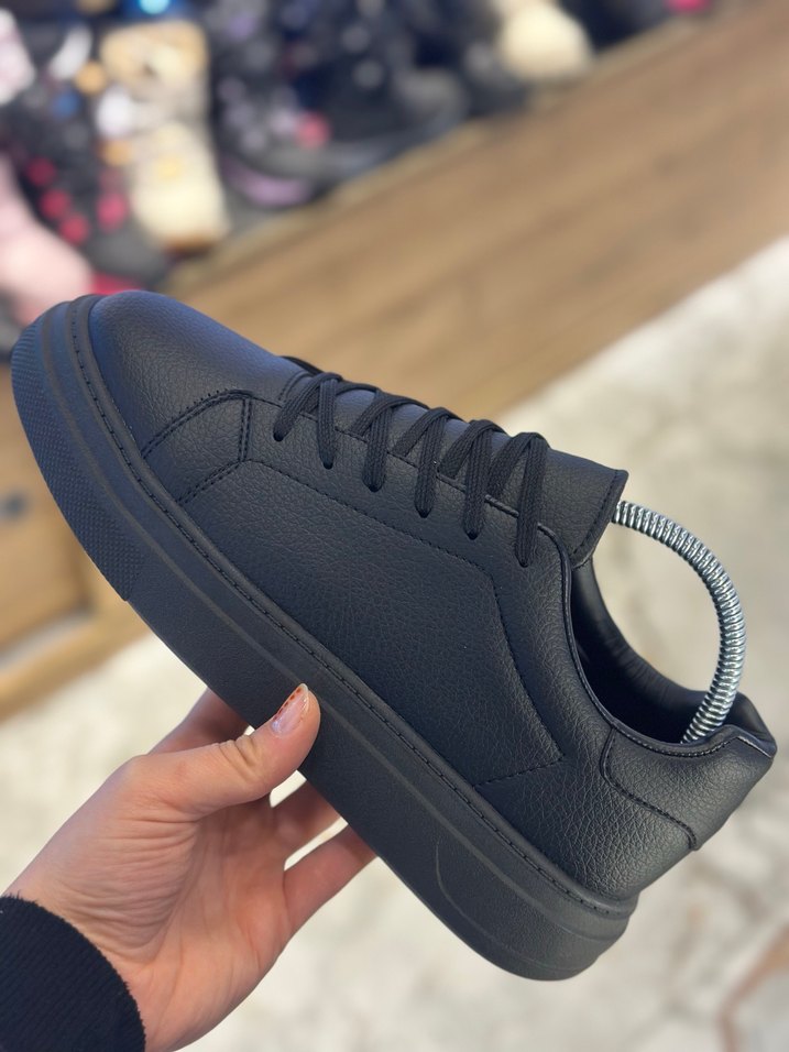 Siyah Bağcıklı Erkek Sneaker - Görsel 2