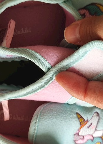 Mavi Unicorn ev kres ayakkabisi panduf - Görsel 6