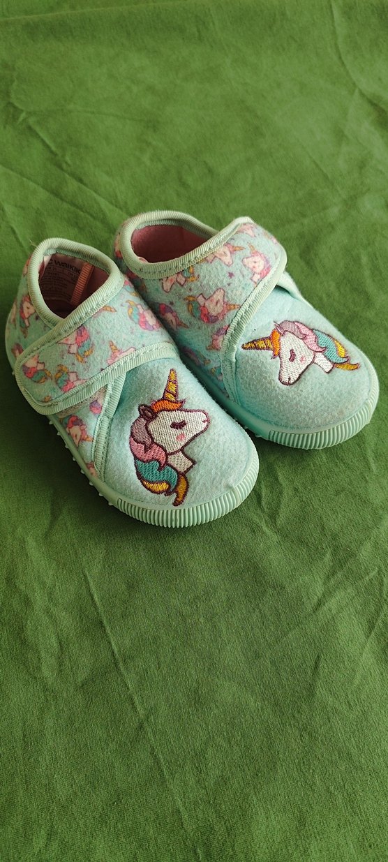 Mavi Unicorn ev kres ayakkabisi panduf - Görsel 2