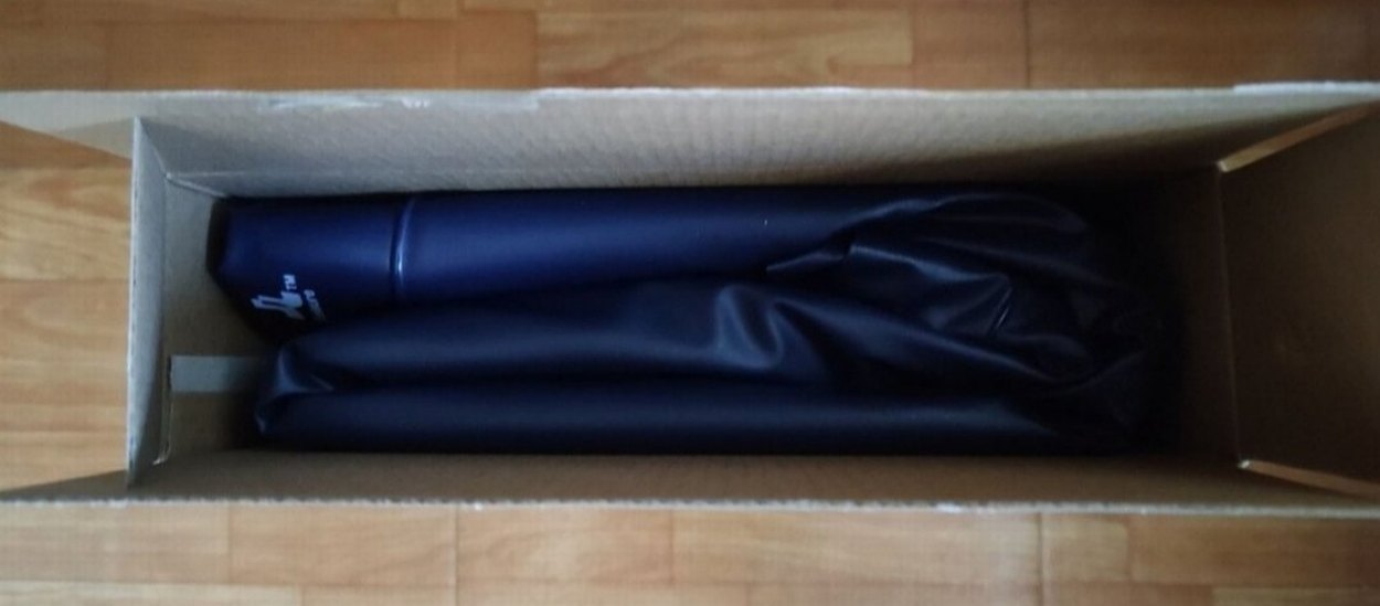 Kutulu tek kişilik mavi şişme yatak - Görsel 3