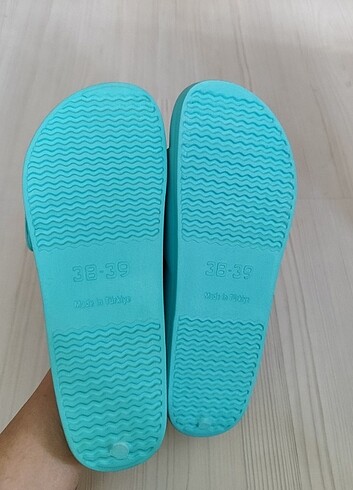 Birkenstock tek tokali mavi kadin plaj terlik #beğen