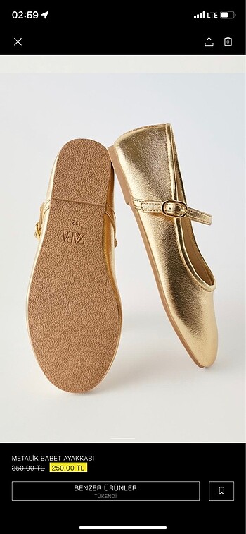 33 Beden Zara gold çocuk babet