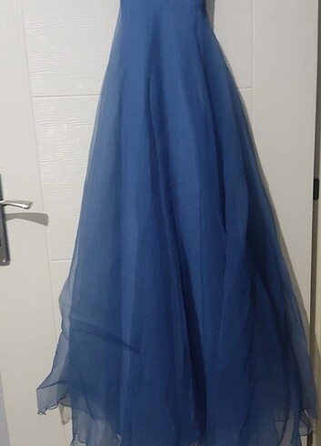 l Beden mavi Renk Abiye elbise 