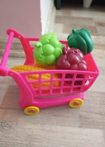 Renkli Oyuncak Market Arabası - Görsel 2