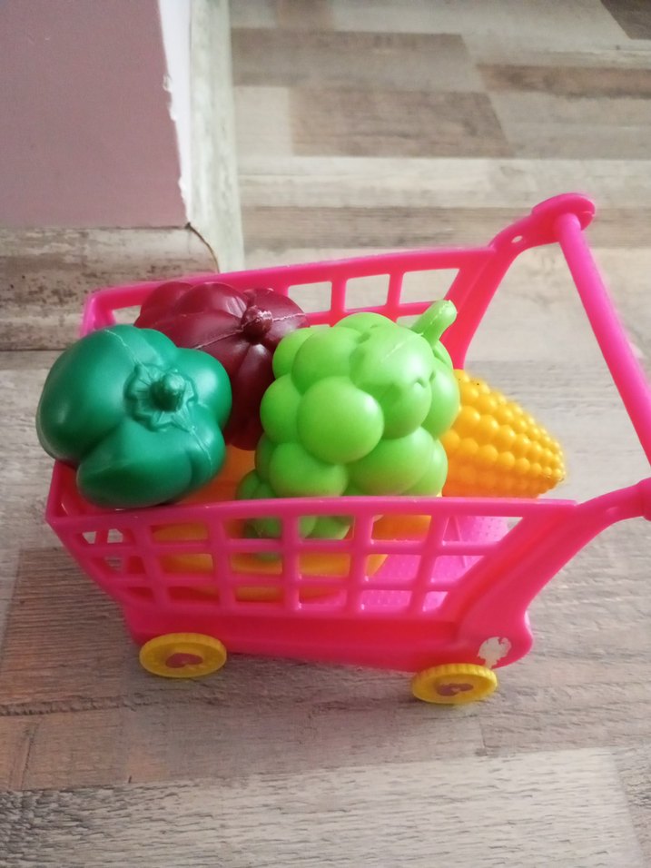 Renkli Oyuncak Market Arabası - Görsel 4