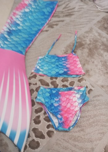 9 Yaş Beden çeşitli Renk Kızlar için Renkli Denizkızı Bikini Seti