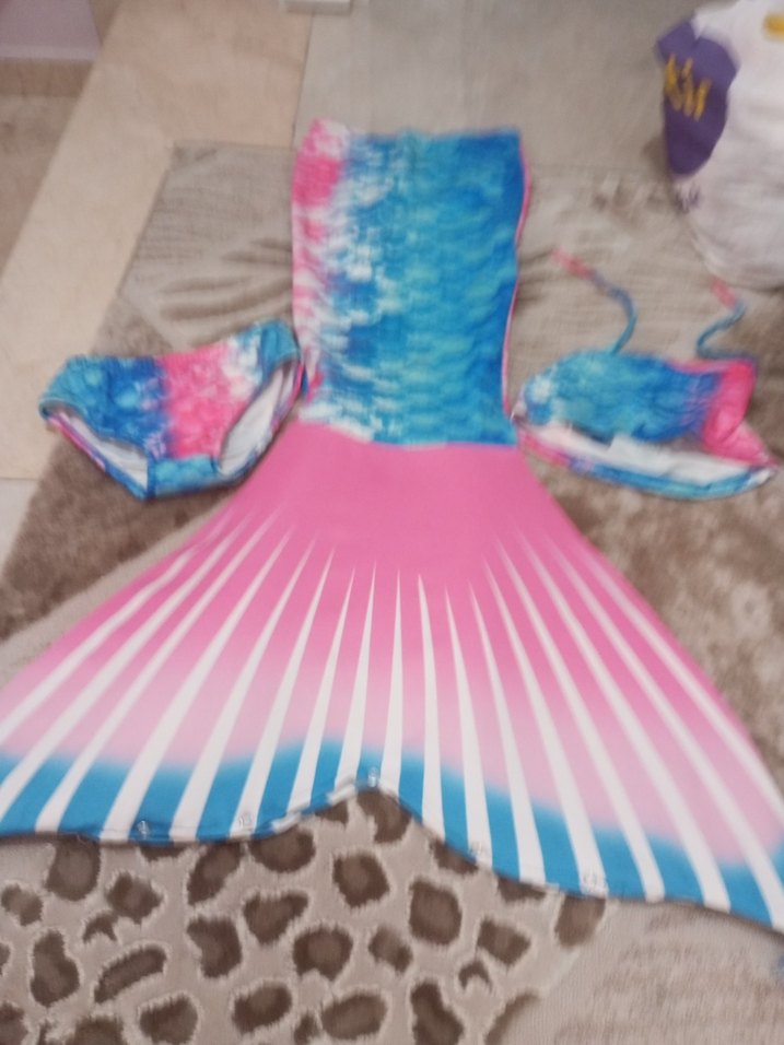 Kızlar için Renkli Denizkızı Bikini Seti - Görsel 5