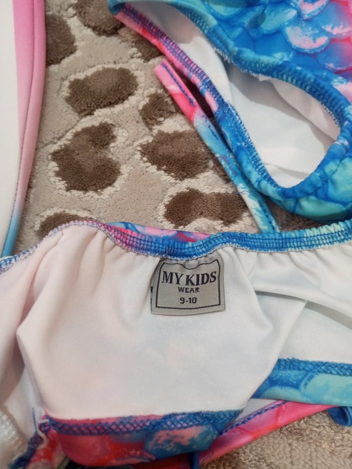 Kızlar için Renkli Denizkızı Bikini Seti - Görsel 3