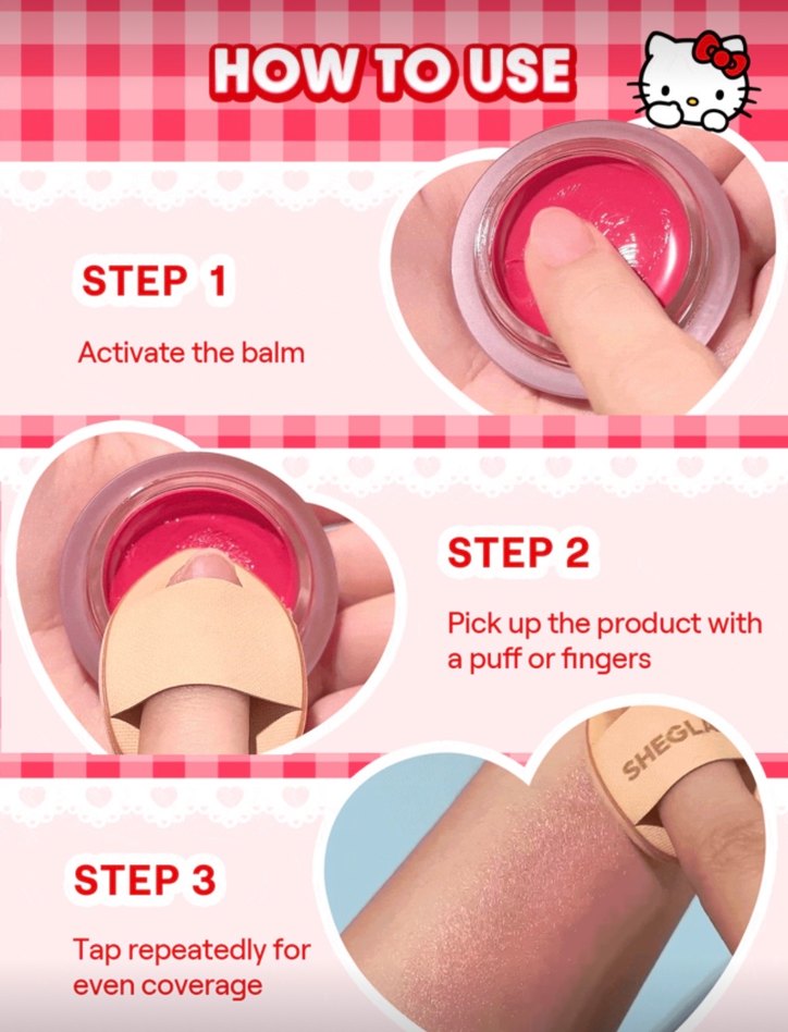 Hello Kitty Pembe allık - Görsel 3