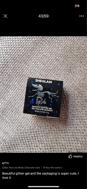 Diğer Sheglam ghostly glitter gel